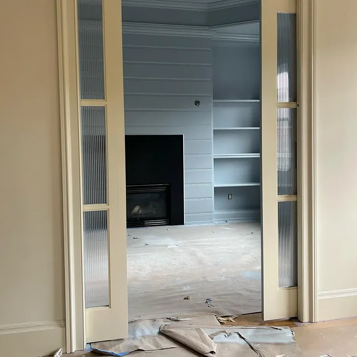 Benjamin Moore Gentle Gray living room paint