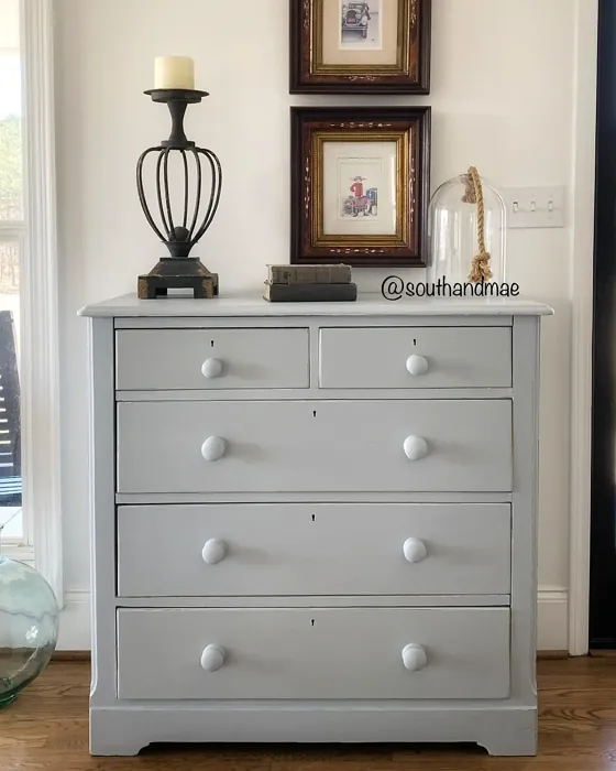 Benjamin Moore Gentle Gray painted furniture 