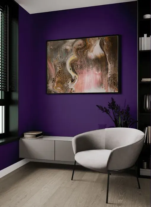 Benjamin Moore Gentle Violet living room