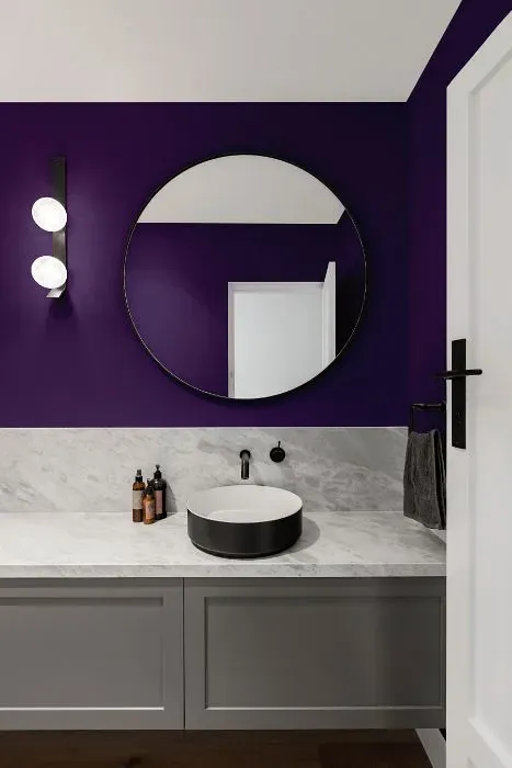 Benjamin Moore Gentle Violet minimalist bathroom