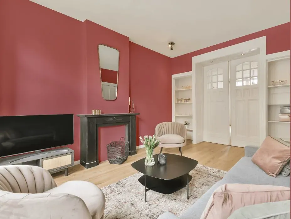 Benjamin Moore Genuine Pink victorian house interior