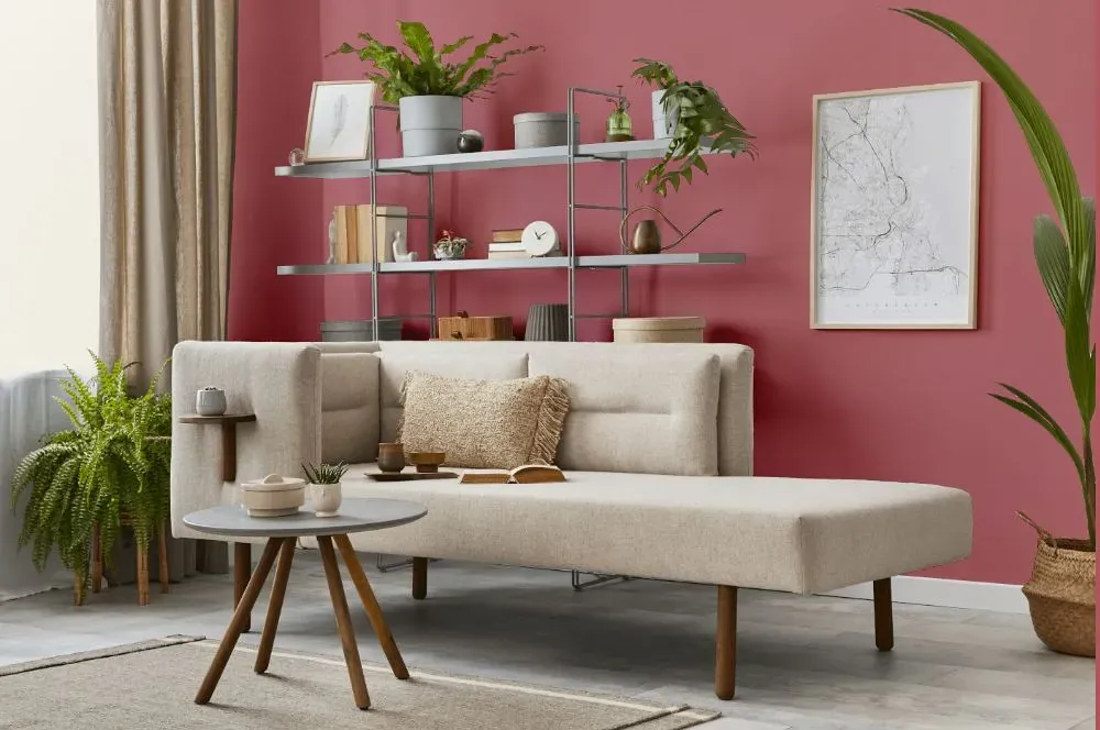 Benjamin Moore Genuine Pink living room