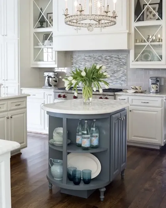 Benjamin Moore Gibraltar Cliffs kitchen cabinets color