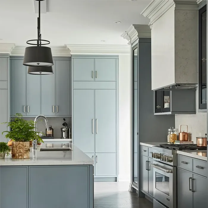 Benjamin Moore Gibraltar Cliffs kitchen cabinets picture