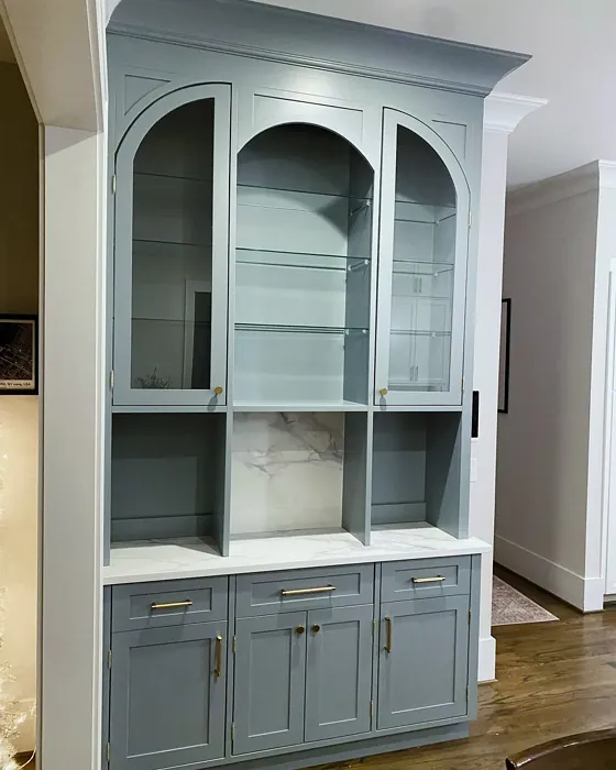 Benjamin Moore Gibraltar Cliffs painted storage 