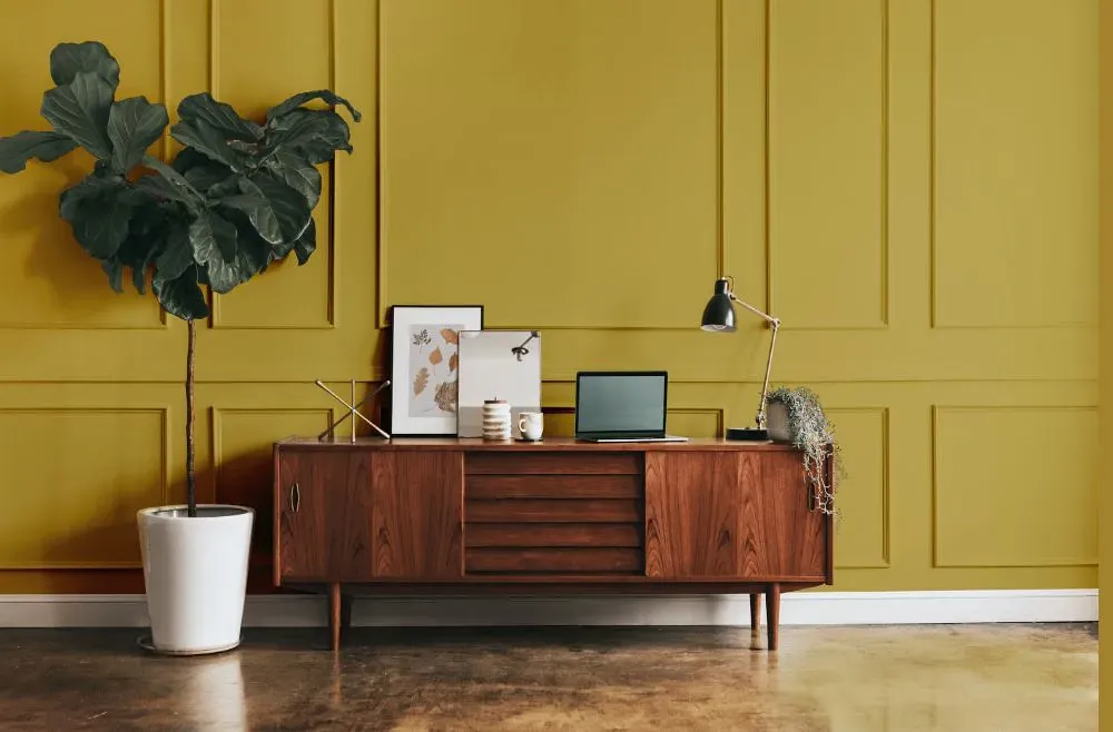 Benjamin Moore Gibson Gold modern interior