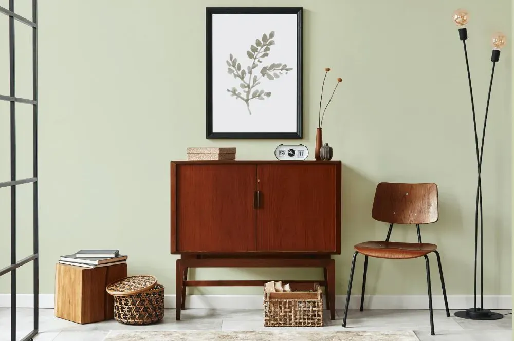 Benjamin Moore Glade Green japandi interior