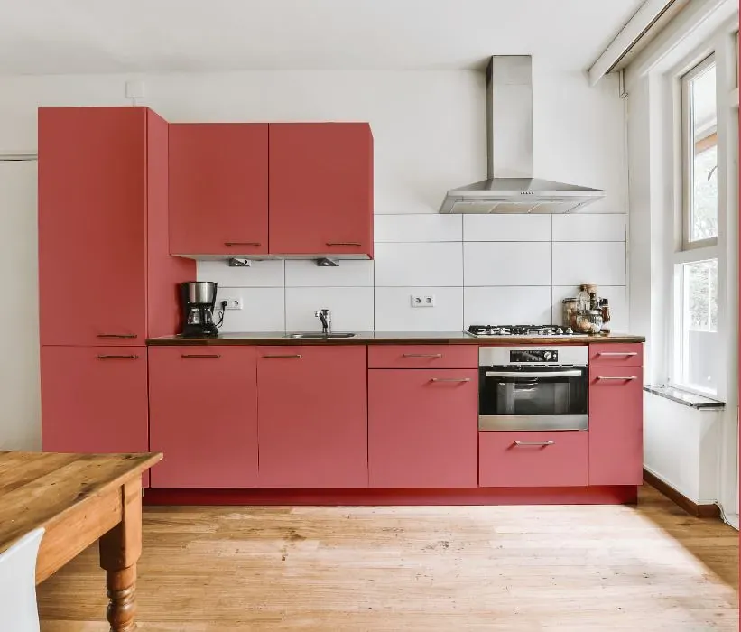 Benjamin Moore Glamour Pink kitchen cabinets