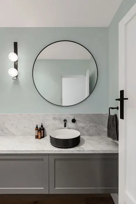 Benjamin Moore Glass Slipper minimalist bathroom