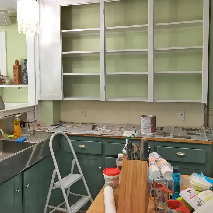 Benjamin Moore Glazed Green kitchen paint