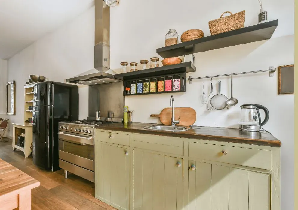 Benjamin Moore Gloucester Green kitchen cabinets