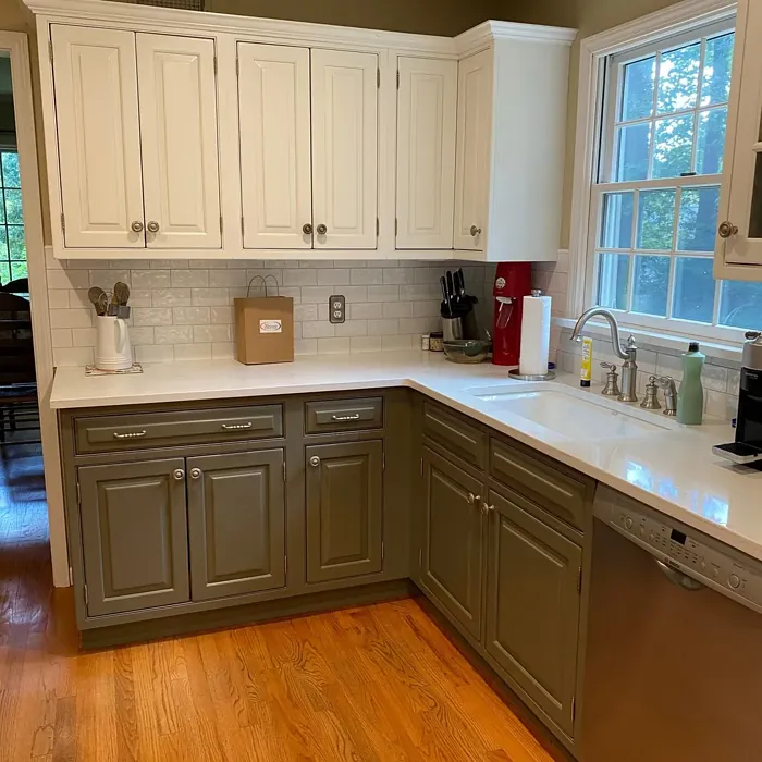 Benjamin Moore Gloucester Sage kitchen cabinets 
