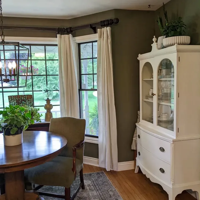 Benjamin Moore Devonshire Green dining room 