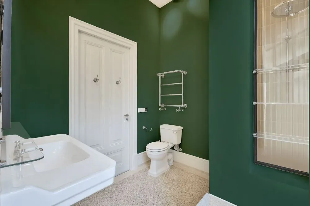 Benjamin Moore Gothic Green bathroom