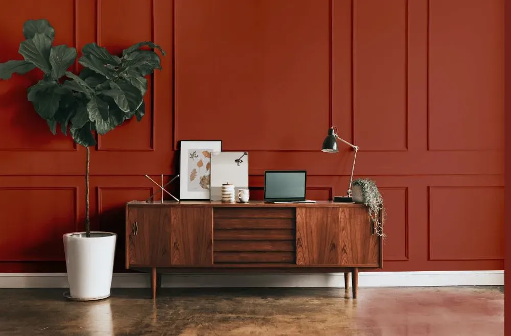 Benjamin Moore Grand Canyon Red modern interior