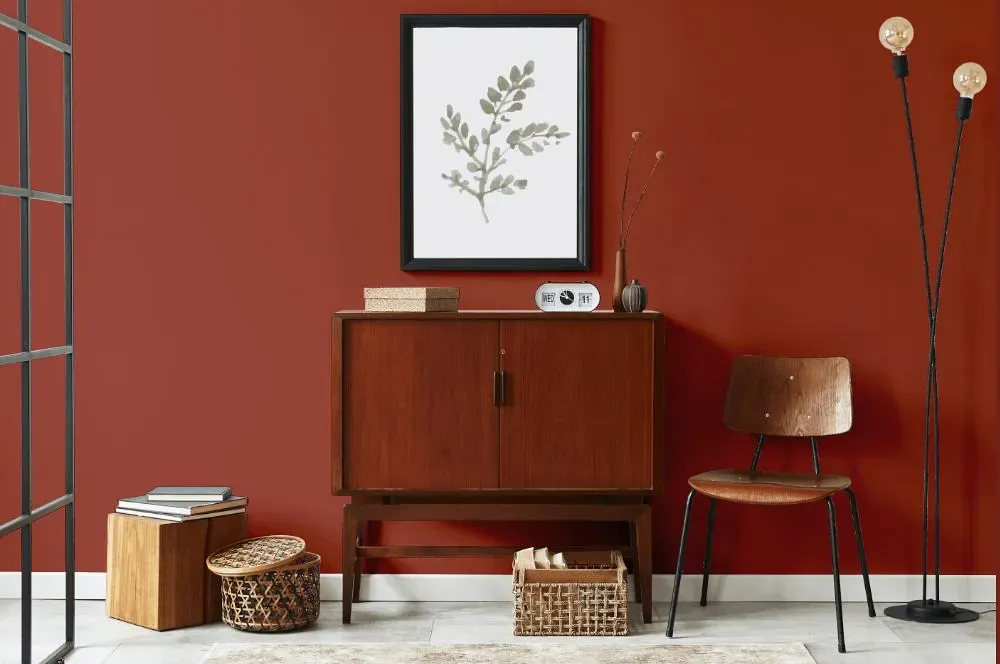 Benjamin Moore Grand Canyon Red japandi interior