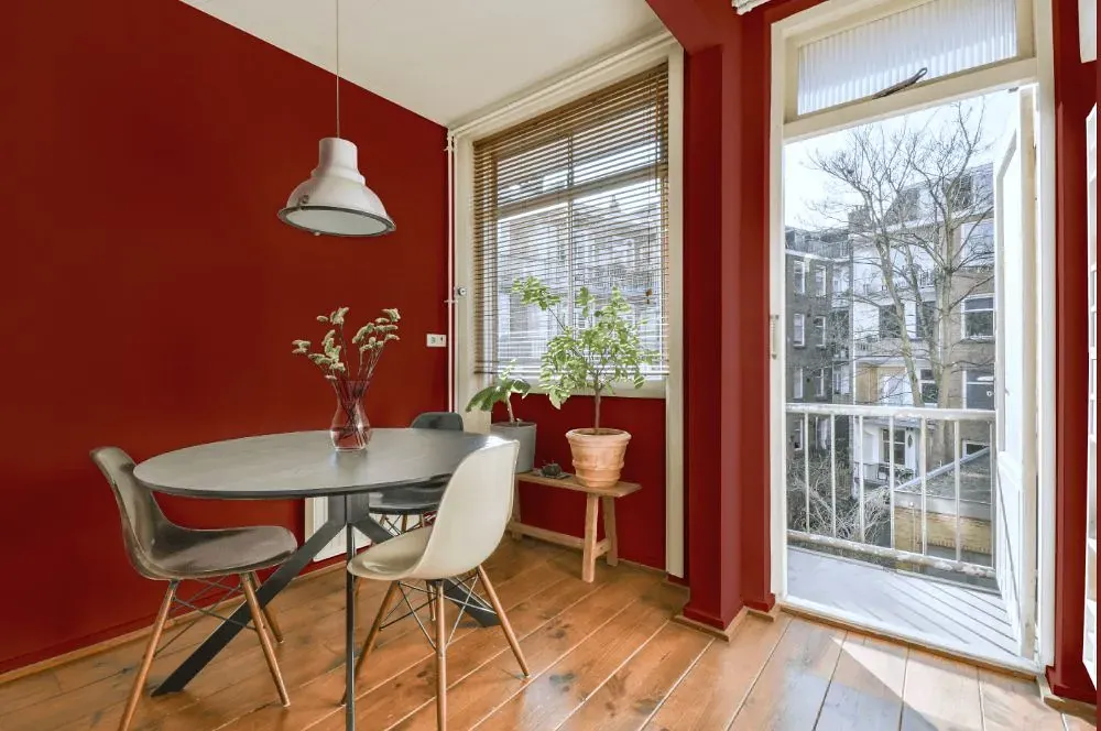 Benjamin Moore Grand Canyon Red living room