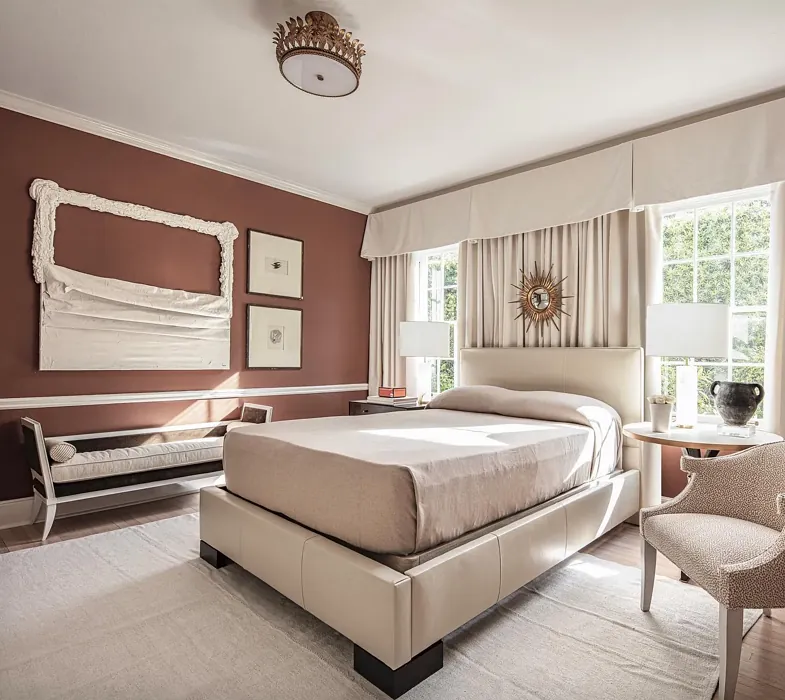 Benjamin Moore Grandfather Clock Brown bedroom 