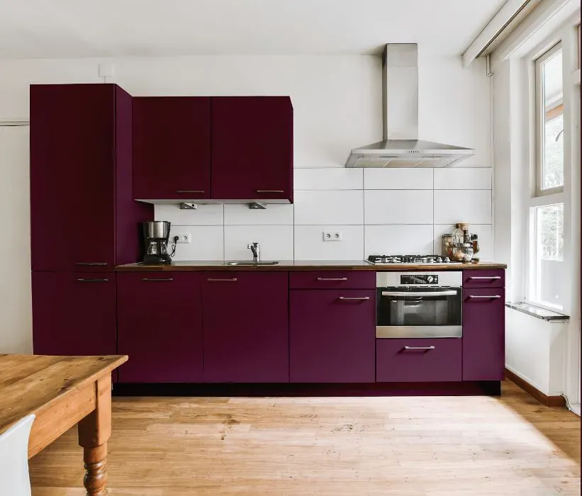 Benjamin Moore Grape Juice kitchen cabinets