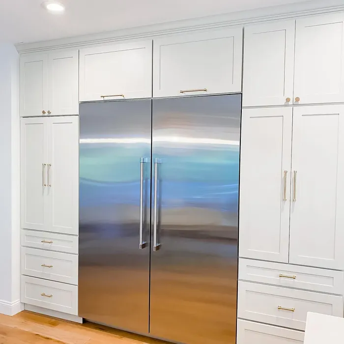 Benjamin Moore OC-30 kitchen cabinets 