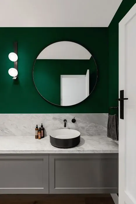 Benjamin Moore Green Bay minimalist bathroom