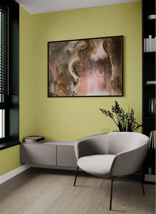 Benjamin Moore Green Hydrangea living room