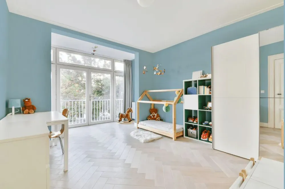 Benjamin Moore Greenhow Blue kidsroom interior, children's room