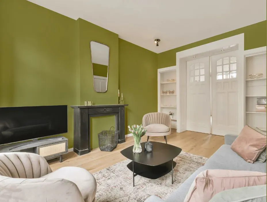 Benjamin Moore Greenhow Moss victorian house interior