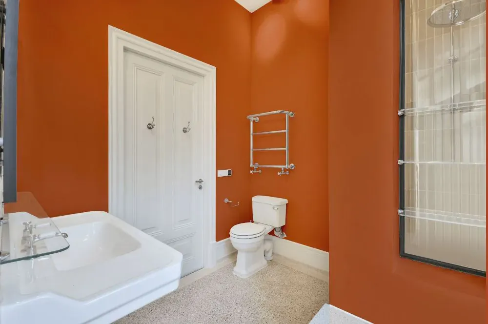 Benjamin Moore Hale Orange bathroom