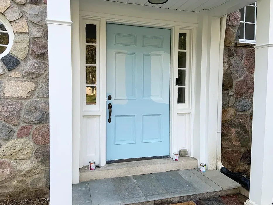 Benjamin Moore Harbor Fog front door color