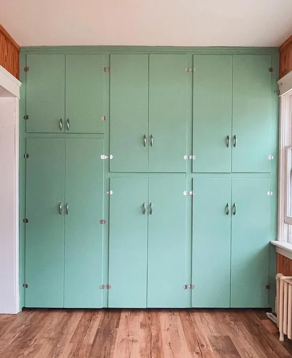 Benjamin Moore Harrisburg Green Painted Cabinets