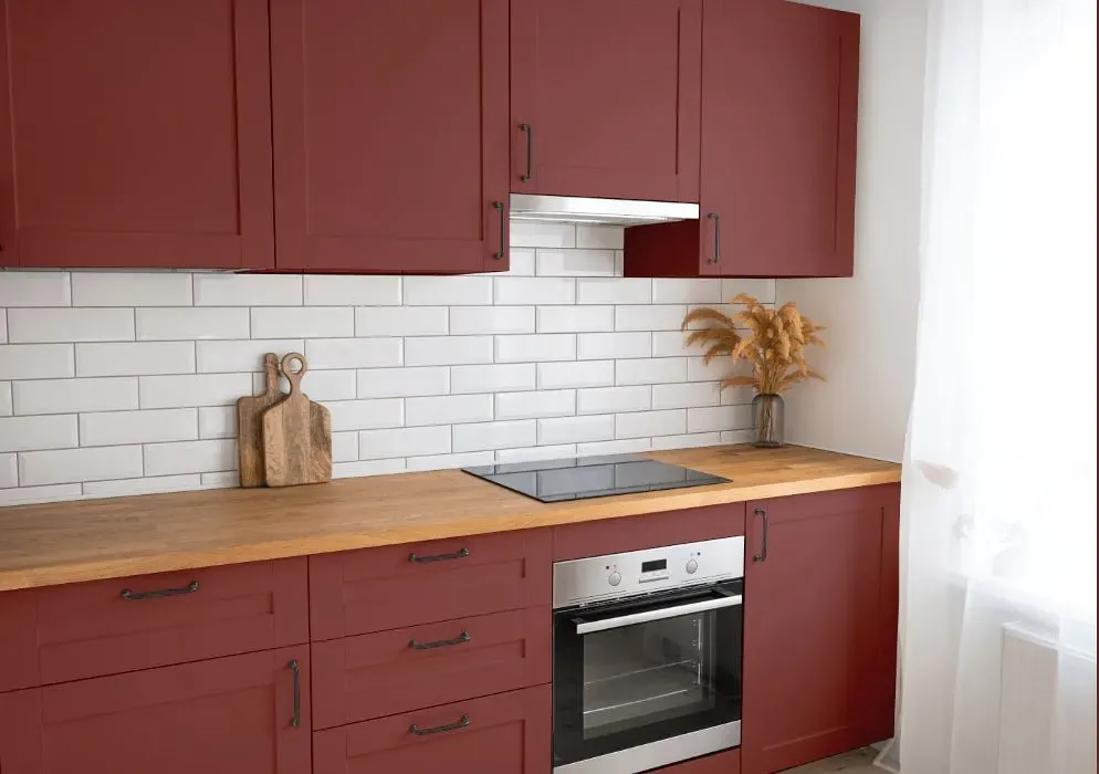 Benjamin Moore Hearth Red kitchen cabinets