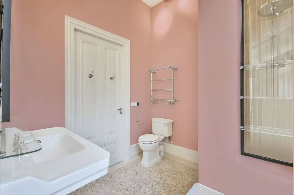 Benjamin Moore Heather Pink bathroom