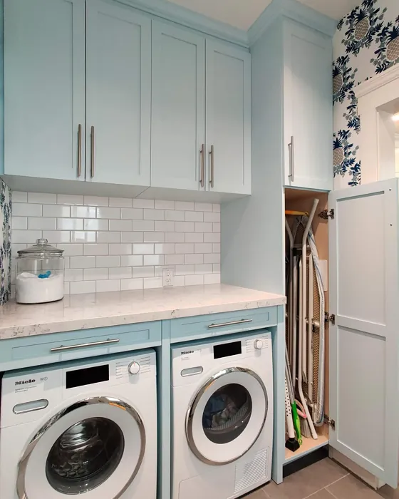 Benjamin Moore Heaven on Earth laundry room color