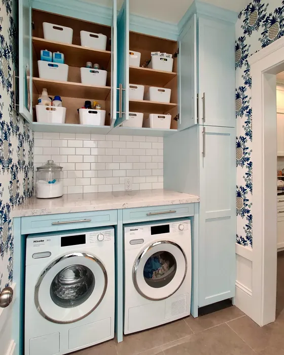 Benjamin Moore Heaven on Earth laundry room 