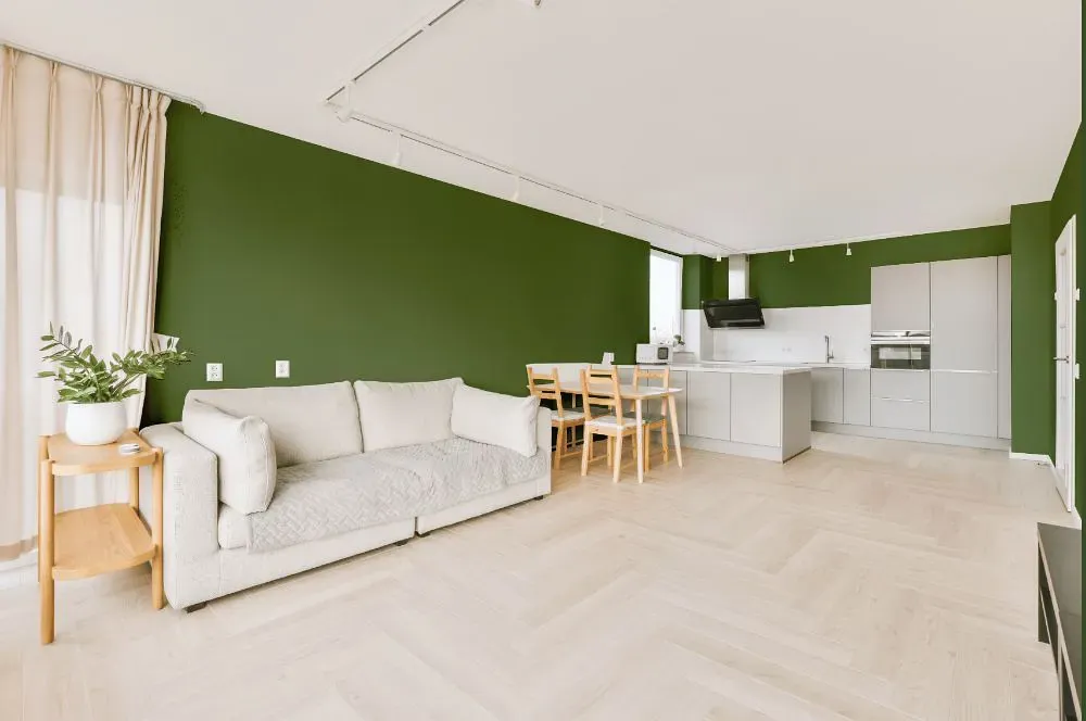 Benjamin Moore Herb Garden living room interior