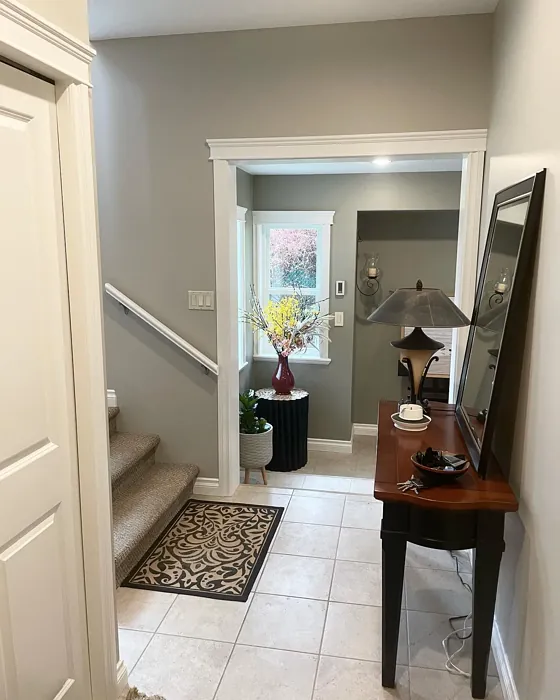 Benjamin Moore Herbal Escape hallway interior