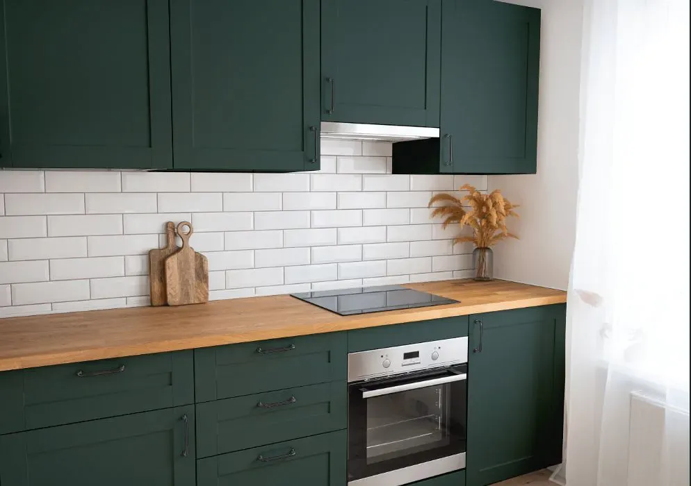 Benjamin Moore Hidden Falls kitchen cabinets