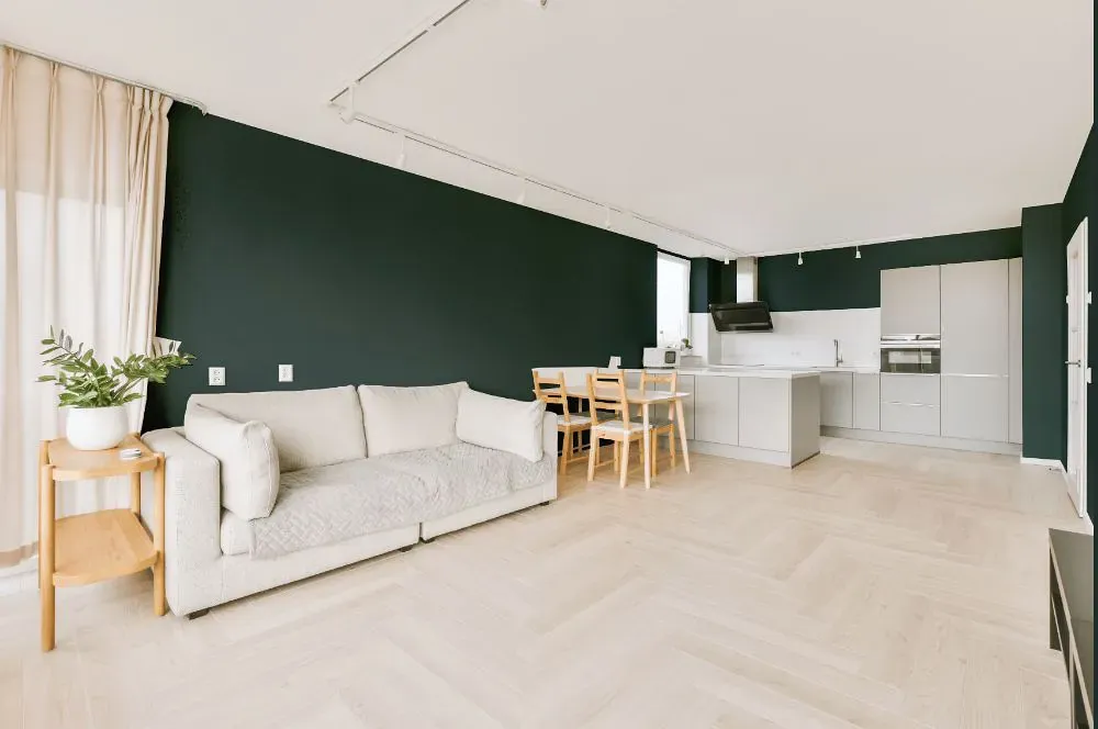 Benjamin Moore Hidden Falls living room interior