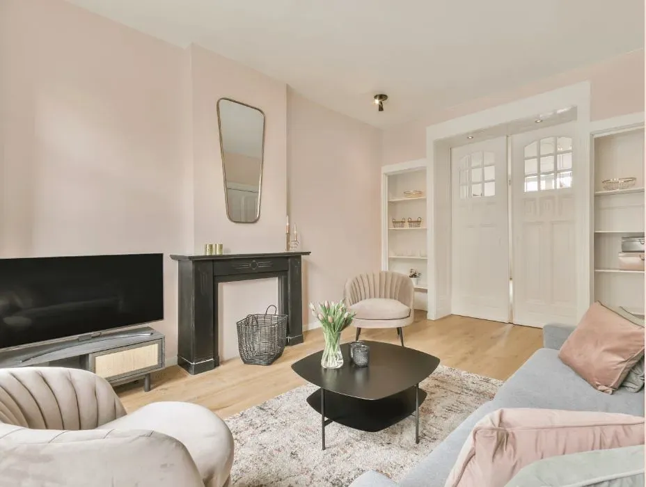 Benjamin Moore Hint of Pink victorian house interior