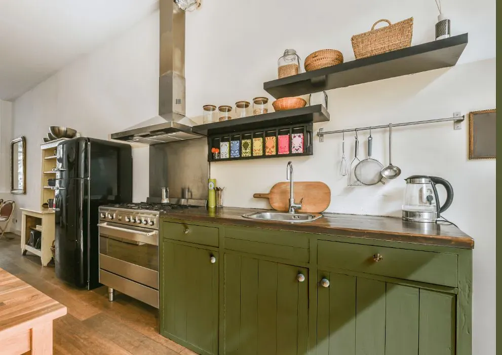 Benjamin Moore Home on the Range kitchen cabinets