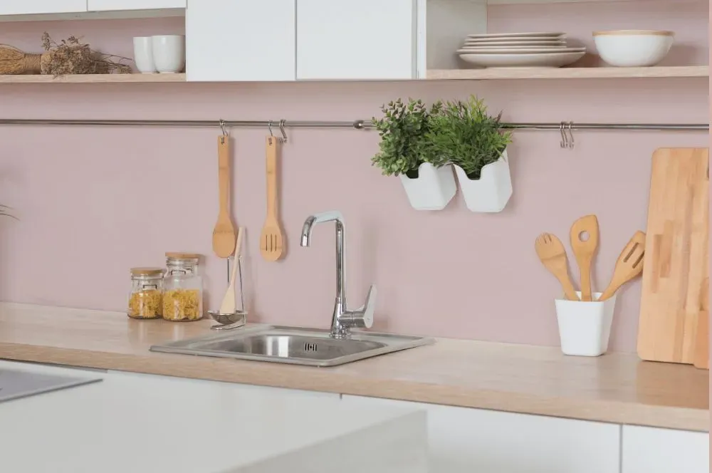 Benjamin Moore Honey Hut kitchen backsplash