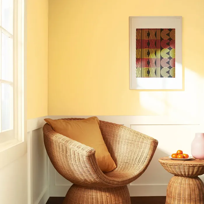 Benjamin Moore Honeybee living room paint review