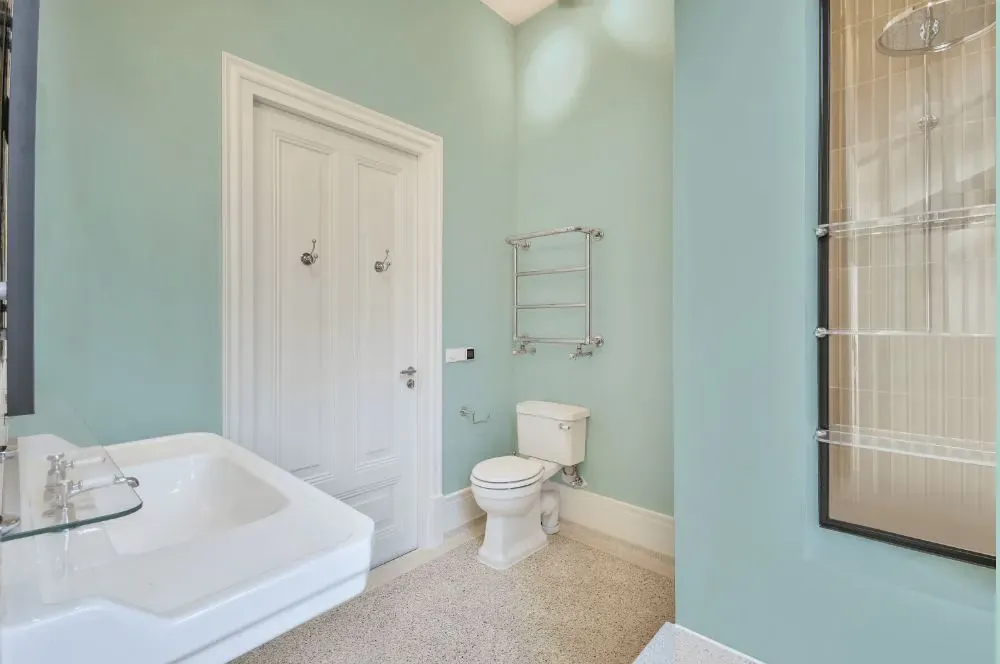 Benjamin Moore Iced Green bathroom