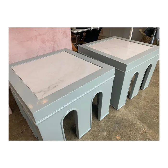 Benjamin Moore Iced Marble painted furniture 