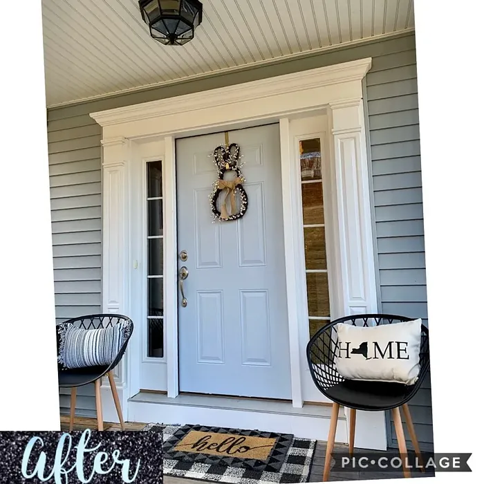 Benjamin Moore Iced Slate front door color