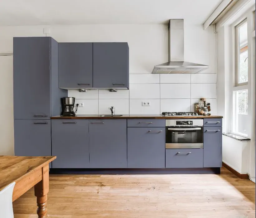 Benjamin Moore Irises kitchen cabinets