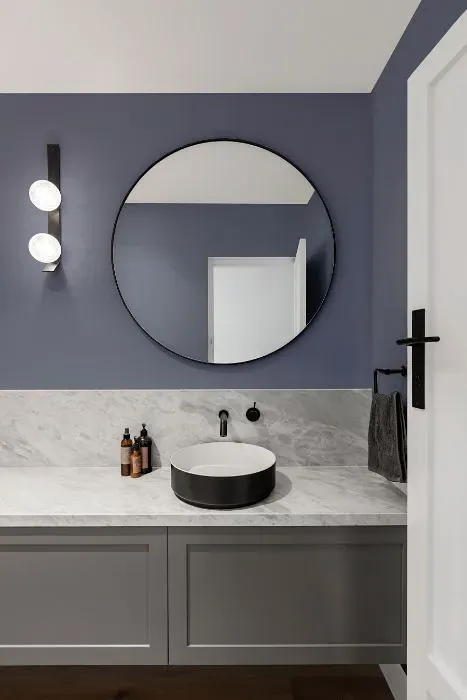 Benjamin Moore Irises minimalist bathroom