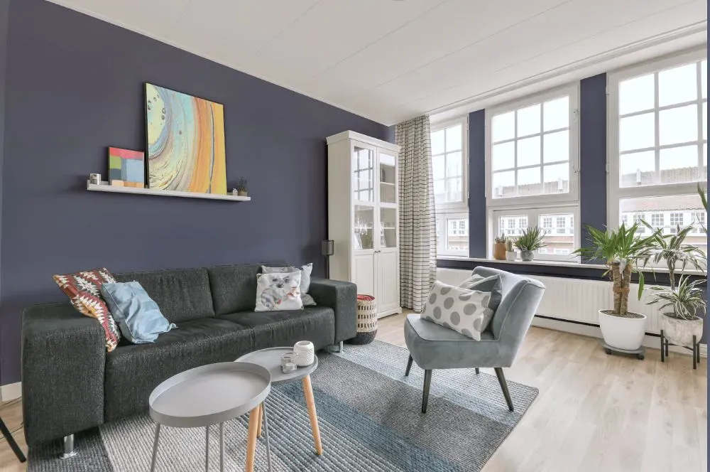 Benjamin Moore Irises living room walls