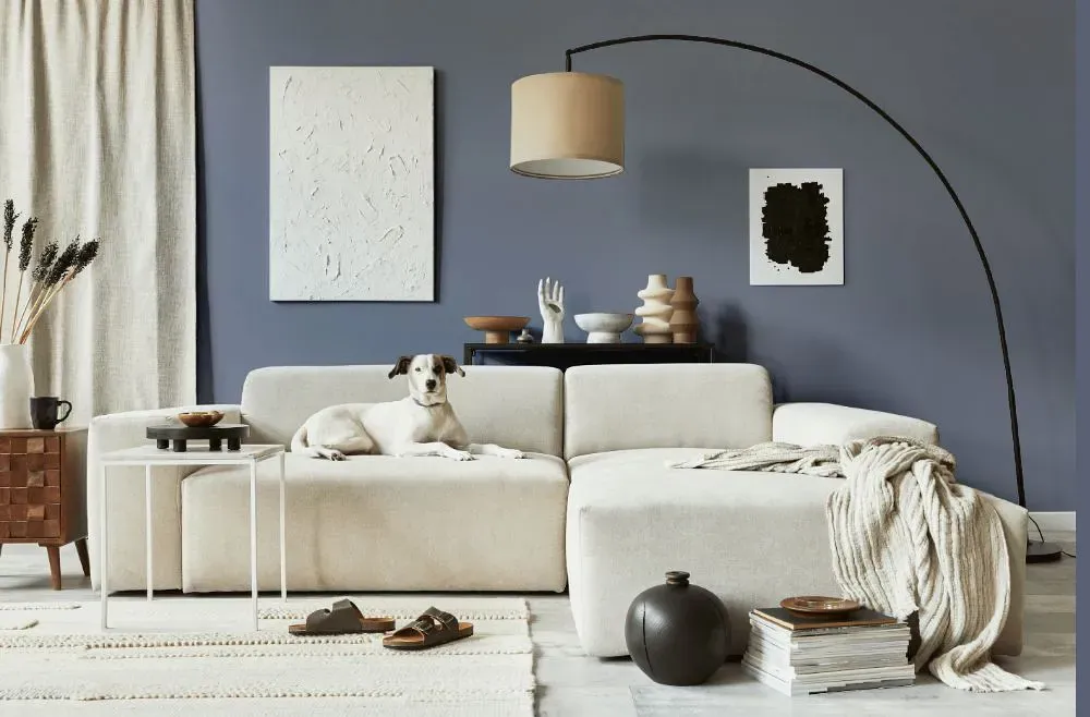 Benjamin Moore Irises cozy living room